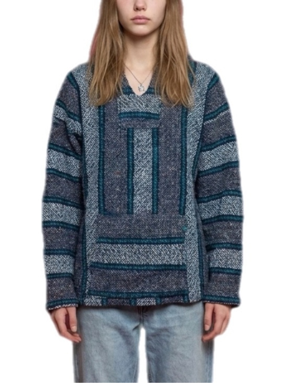 Baja Joe | Striped Baja Hoodie Pull Over Surfer Drug Rug Sweatshirt